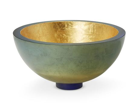 A spun art glass bowl, early 21st century