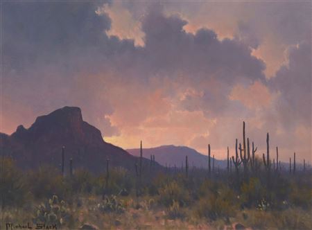 "Tucson Mountains at Days End," 2002