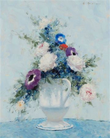 Still life with flowers in a vase