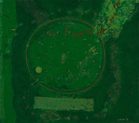 Abstract in greens, 1974