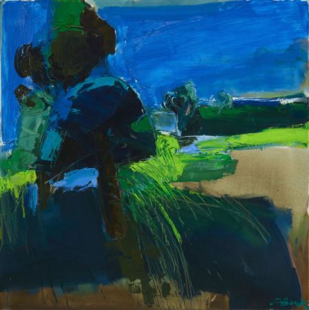 "Landscape with Blue Tree," 1962