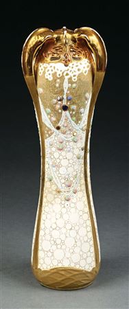 Rare Paul Dachsel 3-Handled 'Klimt' Jeweled Vase