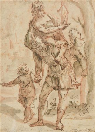 Aeneas and Anchises fleeing Troy by Cesare Pollini - Auction record, sale price, and art valuation. Compare with similar artists and explore comparable artworks.