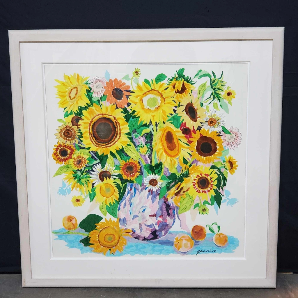 Sunflower Tissue Collage
