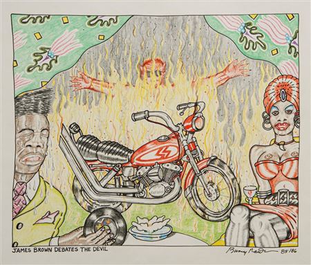 "James Brown Debates the Devil", 1985/86, "Big Alfred", 1982, "Real Life", 1985/86 and "Teaching an Old Dog", 1983 (4)