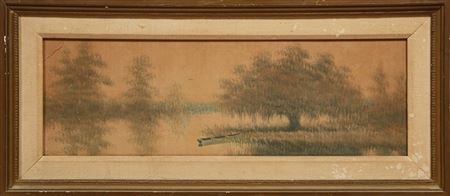 "Louisiana Bayou with Pirogue"