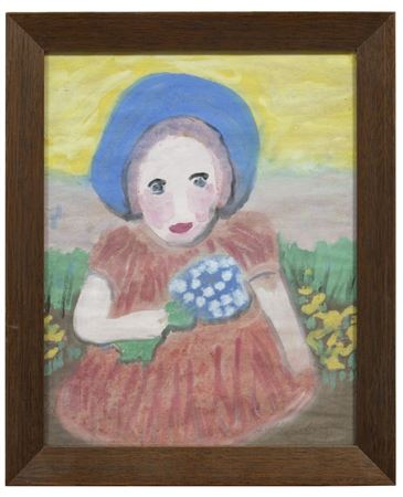 "Girl in Blue Bonnet"