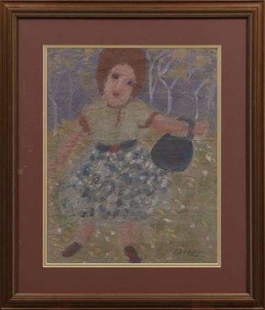 "Girl with Blue Basket"