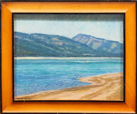 "From Pelican Bay, Jackson Lake, Teton Natl. Park, Wyoming"