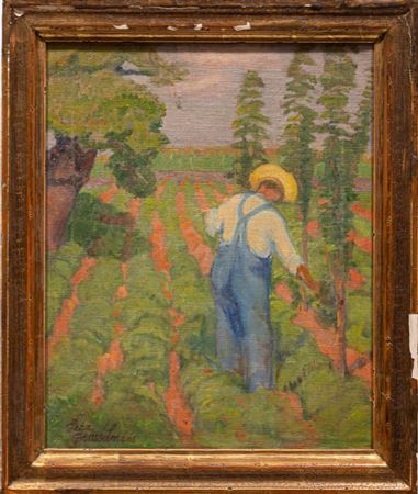 "Man Working in a Field"