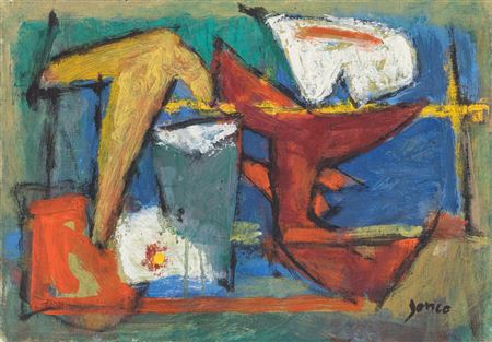 "Abstract Composition in Red, Yellow and Blue"