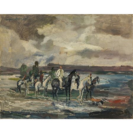 Riders by the water