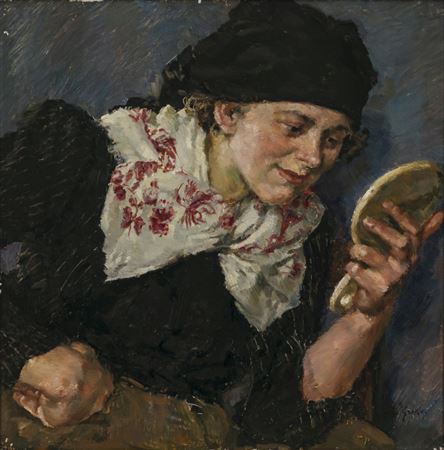Girl with mirror