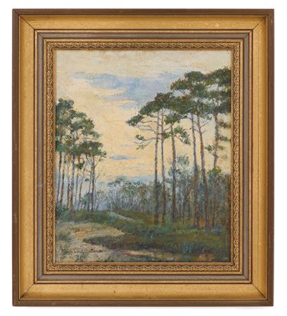 "Pine Trees at Dusk"