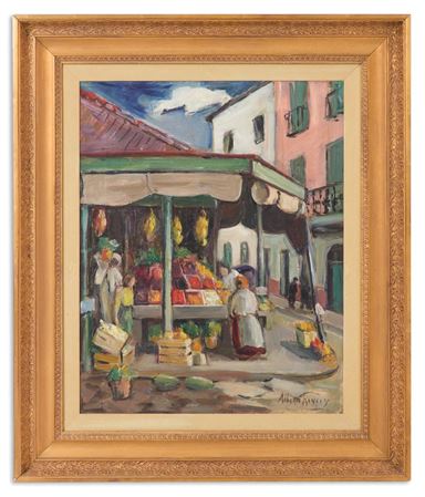 "Fruit and Vegetable Stand, French Market, New Orleans"
