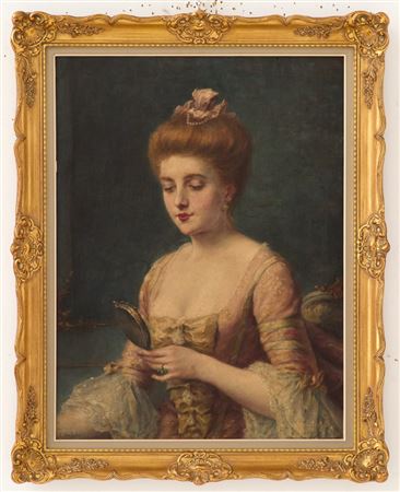Portrait of a Lady by Leon Houbaer - Auction record, sale price, and art valuation. Compare with similar artists and explore comparable artworks.