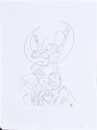 Alim le tanneur, original illustration for Ex-libris Fantasmagories (2004)