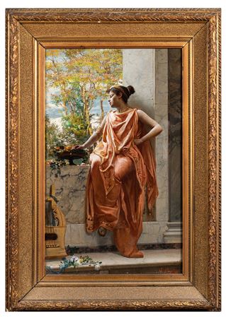 Le repos de la joueuse de lyre