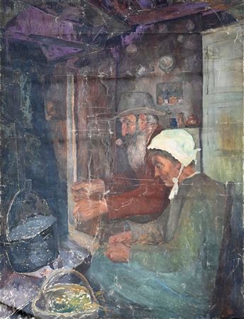 The Couple shelling the peas