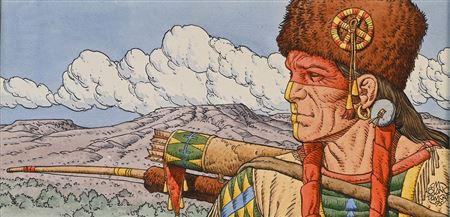 Portrait of an Indian.