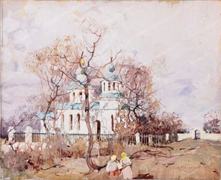 Église orthodoxe dans la campagne russe.