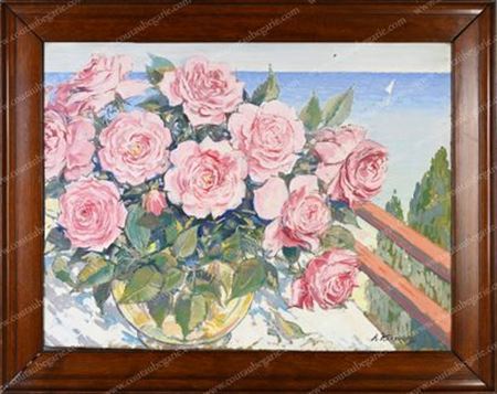 Nature morte aux roses.