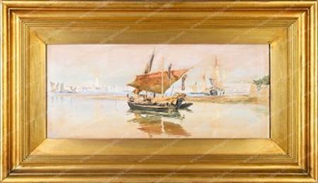 Barques naviguant dans la lagune de Venise.