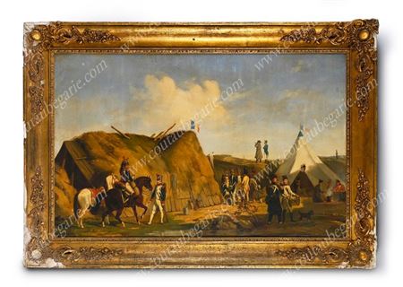 Emperor Napoleon under observation on a battlefield