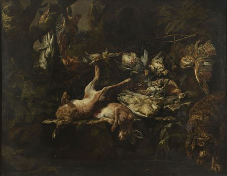 Still life with hunting trophies