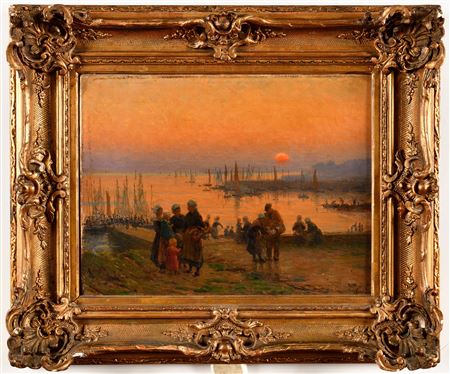 Sample artwork by Alfred Guillou (1844 - 1926), known for genre painting - View similar artists and auction records