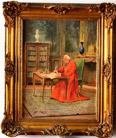 The Cardinal at his desk