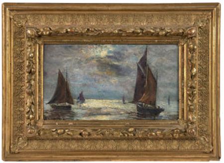 Sailboats in the moonlight by Bastien Beaupre - Auction record, sale price, and art valuation. Compare with similar artists and explore comparable artworks.