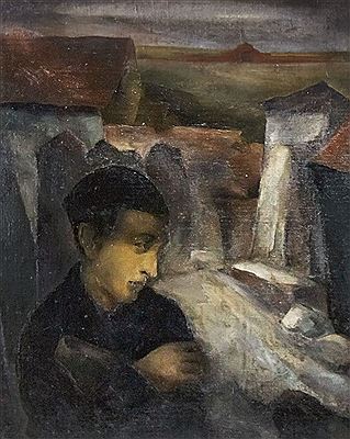 Young Man Outside the Village by Joseph Budko - Auction record, sale price, and art valuation. Compare with similar artists and explore comparable artworks.