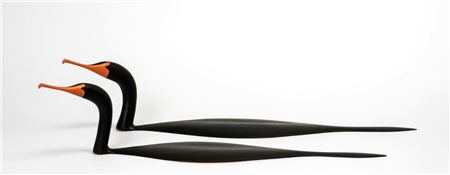 Pair of Swimming Cormorants, 2005
