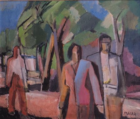Sample artwork by Paul Magar (1909 - 2000), known for painting, landscapes, cityscapes - View similar artists and auction records