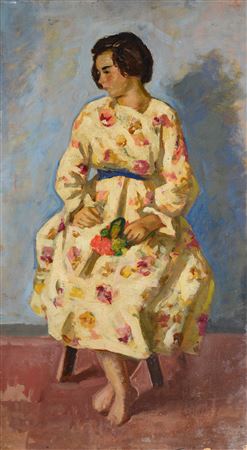 Ragazza con vestito a fiori by Mario Cocchi - Auction record, sale price, and art valuation. Compare with similar artists and explore comparable artworks.