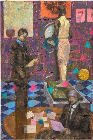 Numbers by Derek Fordjour - Auction record, sale price, and art valuation. Compare with similar artists and explore comparable artworks.