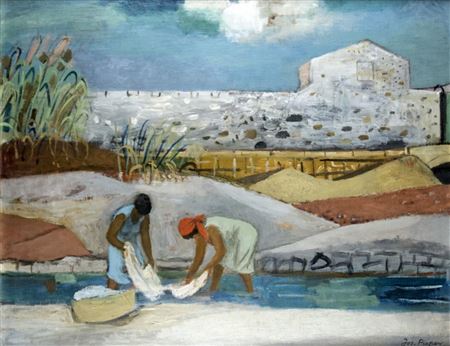 Women by the stream by Josef Pieper - Auction record, sale price, and art valuation. Compare with similar artists and explore comparable artworks.