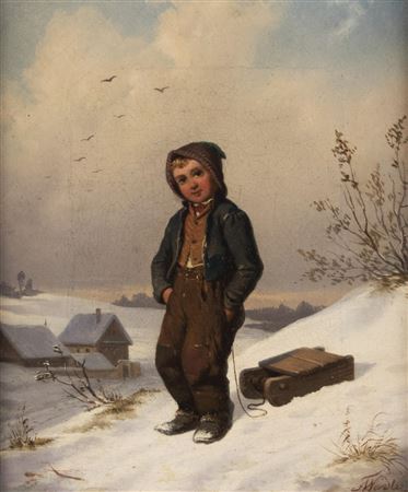 Boy with sleigh by Friedrich Moritz Wendler - Auction record, sale price, and art valuation. Compare with similar artists and explore comparable artworks.