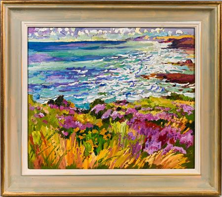 HEATHER AND SURF - WIDEMOUTH BAY