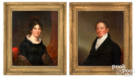 Pair of Portraits: Charles Pierce and Frances Blair Pierce of Germantown, Pennsylvania