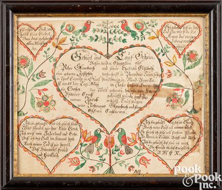 Fraktur birth certificate