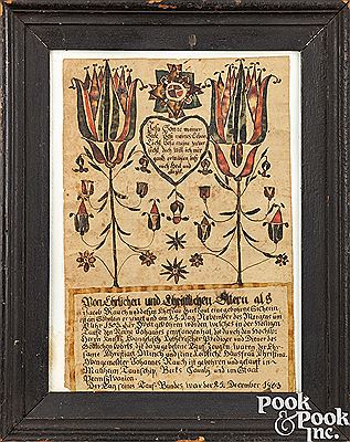 Fraktur for Jacob Rauch, dated 1803