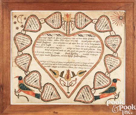Fraktur for Johan Hibschmann, born 1791