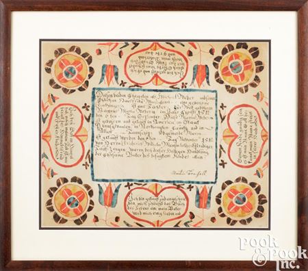 Fraktur birth certificate