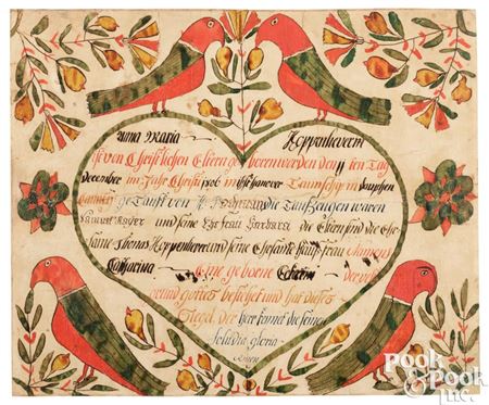 Fraktur birth certificate