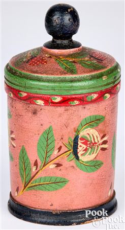 Turned and painted saffron cup
