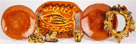 Contemporary redware pieces (7)