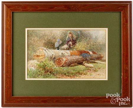 Landscape with mother and child