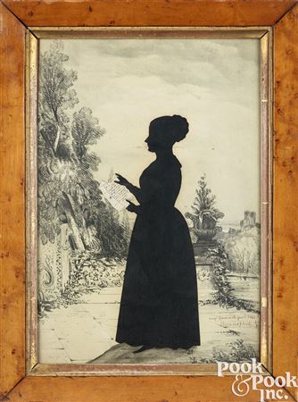 Cutwork silhouette of a woman